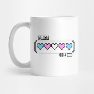 Transgender Pride Videogame Life Bar Hearts Mug